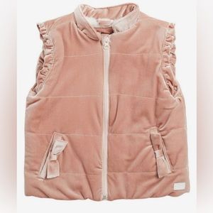 7 for All Mankind velvet and shearling vest in pink